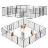 Dog Pens Outdoor 32" Height Foldable16 Panels Heavy Duty Metal Portable Dog Playpen Indoor Anti-Rust Exercise Dog Fence with Doors for Large/Medium/Sm