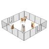 Dog Pens Outdoor 32" Height Foldable16 Panels Heavy Duty Metal Portable Dog Playpen Indoor Anti-Rust Exercise Dog Fence with Doors for Large/Medium/Sm