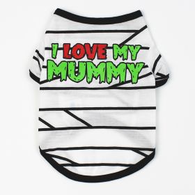 Cartoon Printed Dog T-shirt (Option: Mummy-XS)