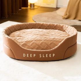 Warm Thick Sponge Cat Nest Small Removable And Washable (Option: XL-Brown Velvet Nest Thick Pad)