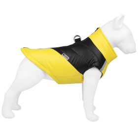 Pet Clothing Waterproof Reflective Dog Clothes Warm (Option: Yellow-M)