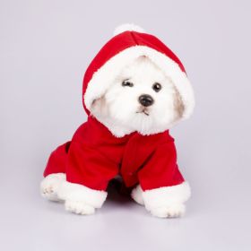 Dog Clothes Santa Claus Pet Four-legged Romper (Option: Christmas Style-M)