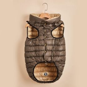 Winter Warm Down Cotton Dog Clothes (Option: Coffee Beige-XL)