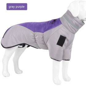 New Winter Pet Thickened Cotton Coat (Option: Greyish Purple-6XL)