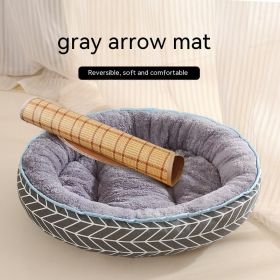 Four Seasons Universal Cat Nest For Deep Sleep (Option: Gray Arrow Summer Sleeping Mat-L)