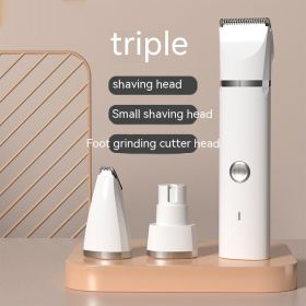 Pet Shaver Cat Hair Removal (Option: Three In One White-USB)