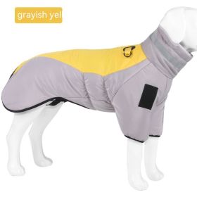 New Winter Pet Thickened Cotton Coat (Option: Grayish Yellow-3XL)