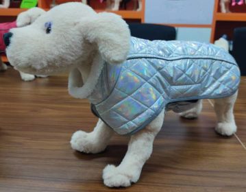 Pet Clothes Waterproof Velvet Warm (Option: Silver-XXXL)