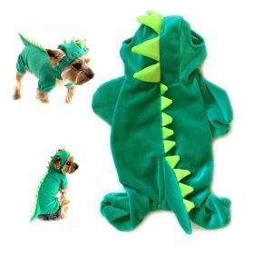 Halloween Dog Clothes Stretch Dinosaur Transformation Costume (Option: Green-XXL)