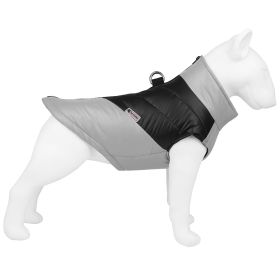 Pet Clothing Waterproof Reflective Dog Clothes Warm (Option: Silver Gray-M)