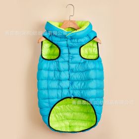 Winter Warm Down Cotton Dog Clothes (Option: Sky Blue Green-4XL)