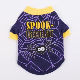 Cartoon Printed Dog T-shirt (Option: Black Spider-L)